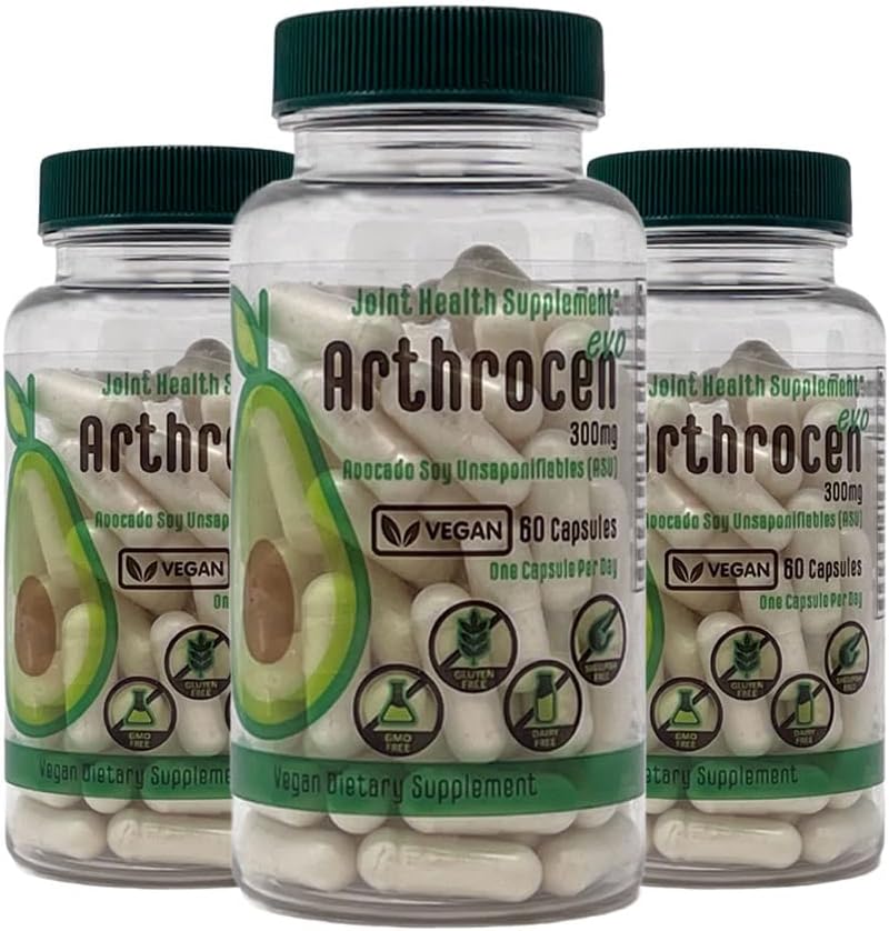 EVO Vegan Joint Health Supplement, 300Mg Avocado Soy Unsaponifiable, 60 Day Supply, One Capsule Per Day (6 Months)