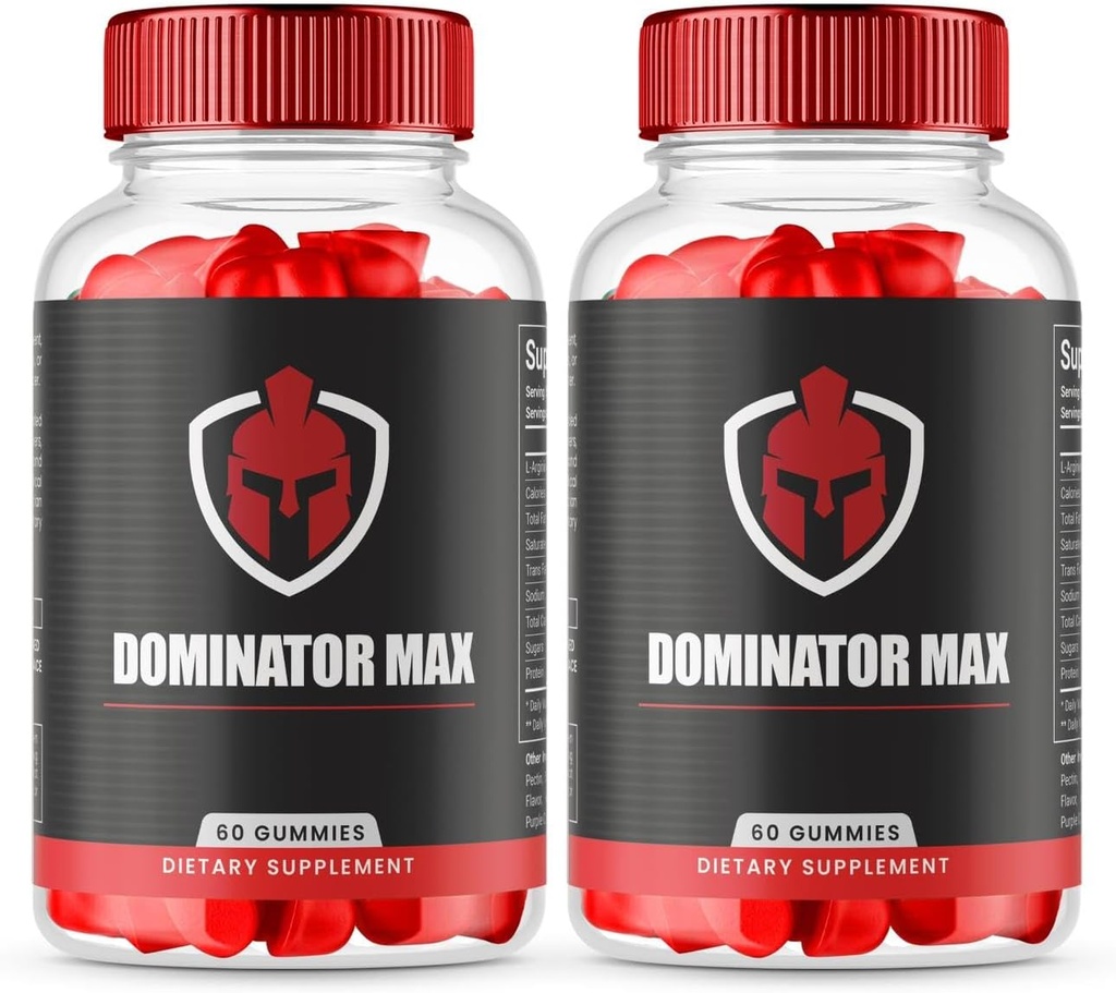 (2 Pack) Dominator Max Gummies Geavanceerde Formule voor Max Performance, Alle Natuurlijke Extra Strength Supplement, Dominator Max Gummies voor Spiergroei en Algemene Gezondheidsondersteuning (120 Gummies)