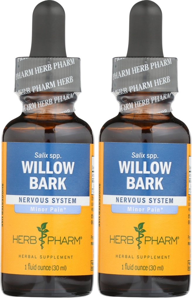 Herb Pharm Willow Bark Liquid Extract voor lichte pijn - 1 Ounce (DWILL01) (verpakking van 2)