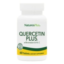NaturesPlus Quercetine Plus met vitamine C & Bromelaine - 650 mg, 60 Vegetarische tabletten - Glutenvrij - 30 porties