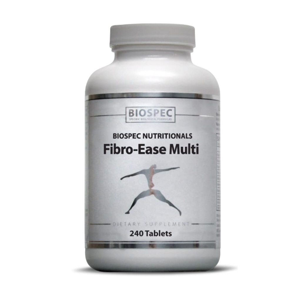 BIOSPEC NUTRITIONALS Fibro-Ease Multi - Bevat essentiële vitaminen en mineralen - ondersteuning energieproductie en algemene gezondheid (240 capsules)