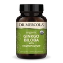 Dr. Mercola Biologische Ginkgo Biloba met NeuroFactor - Ondersteunt Hersengezondheid - Gestandaardiseerde Ginkgo Leaf Extract - Polyfenol-Rijk Koffiefruit - 30 Capsules
