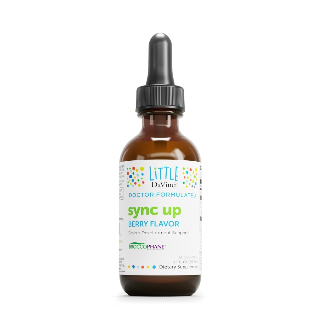 Little DaVinci Sync Up - Helpt ondersteuning hersenen gezondheid, immuunsysteem en zenuwstelsel functie met Sulphoraphane - Berry Flavor - 2 Fl Oz (60 Servers)