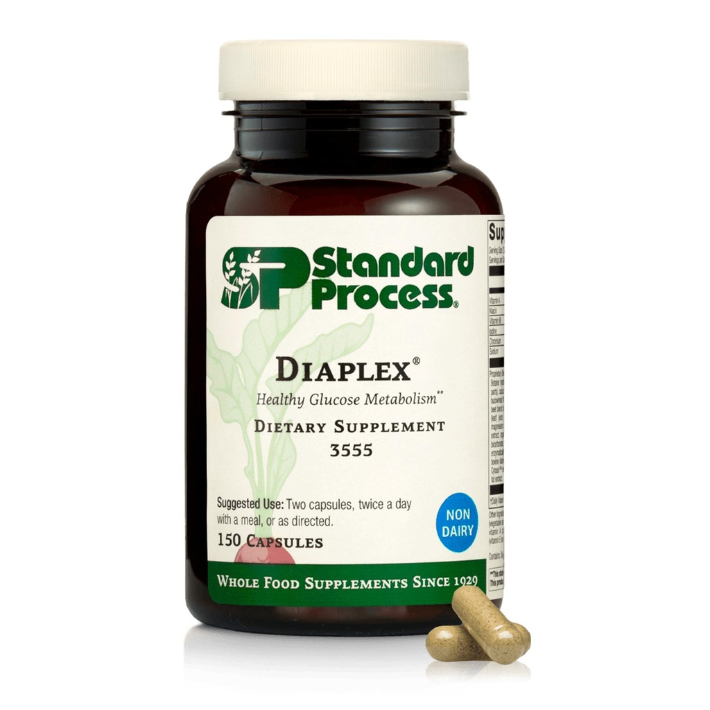 Standard Process Diaplex - Supplement voor Pancreas & Gallbladondersteuning - Bevat Chroom & Antioxidant Vitamine A - Non-Dairy - 150 Capsules (75 porties)