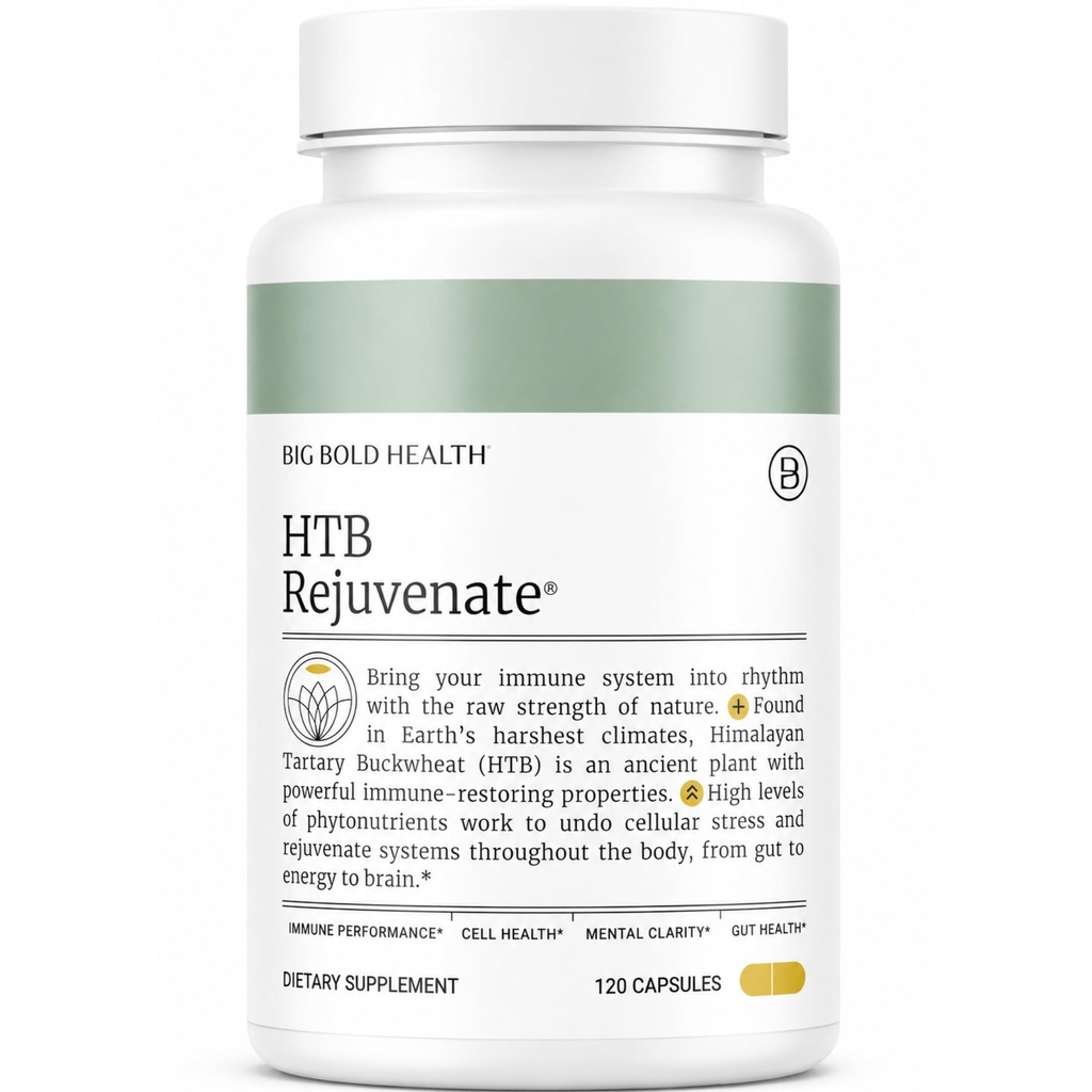 Big Bold Health HTB Rejuvenate - Immune Support Supplement met Himalaya Tartary Boekweit - 2 maanden aanbod - Polyfenol Rijke formule - Glutenvrij, Zuivelvrij, Non-GMO (120 capsules)
