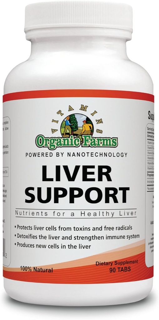 Biologische boerderijen Vitaminen Lever Ondersteuning - Voedingsstoffen voor een gezonde lever - 90 tabletten - 100% natuurlijke voeding Supplement