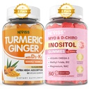 Suikervrij 2pack Kurkuma Gember Gummies & 2pack Myo-Inositol & D-Chiro Inositol Gummies