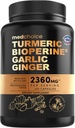 4-in-1 Kurkuma en Knoflook Supplementen met BioPerine 