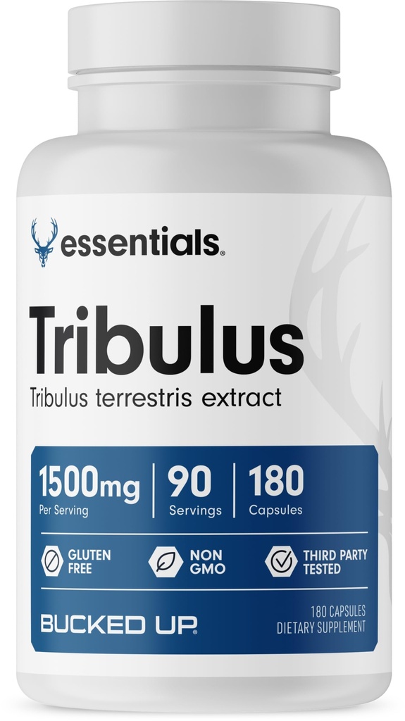 Bucked Up Tribulus 1500mg per portie, Essentials (90 porties, 180 capsules)