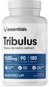Bucked Up Tribulus 1500mg per portie, Essentials (90 porties, 180 capsules)