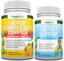Super Vitamine C Complex Tablets & Lung Support Capsules Combo - Gerichte Lung Health Ondersteuning
