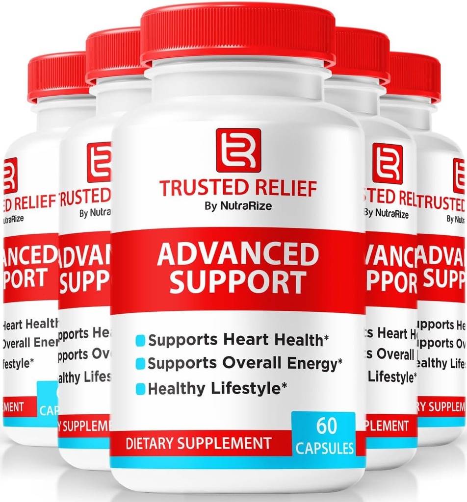 (5 Pack) Trusted Relief Capsules, Official TrustedRelief Complete Support Pillen, All Natural Formula for Stable Levels & Healthy Circulation, Premium Supplement Reviews (300 Capsules)
