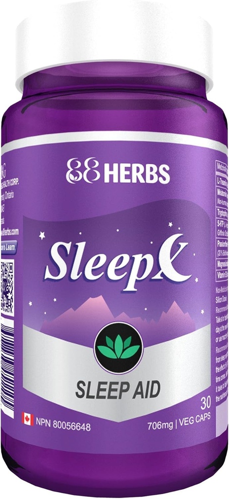 Sleep-X | Natural Sleep Supplement | Powerful Herbal Sleep Aid with Premium Grade Amino Acids and Standardized Herbal Extracts