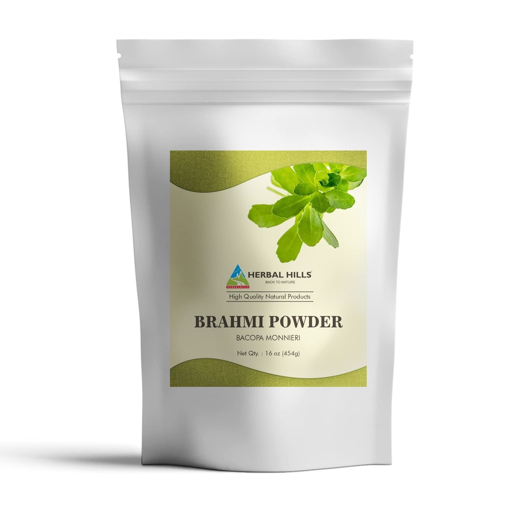 HERBAL HILLS Brahmi Poeder Bacopa Monnieri Haarverzorging 1 Pond 