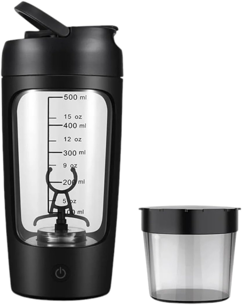 Elektrische Portable Protein Shaker Bottle for Smooth Blends  (Zwart)