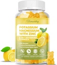 Kaliumsupplement Gummy's voor volwassenen: Kalium citraat 99 mg - Kalium Magnesium Supplement voor spier, elektrolyt, energie
