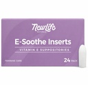 NewLife Naturals Vitamin E Suptinitories 38IE - Vaginale droogheid Irritatie Menopauze Atrofee Relief - Alle Natuurlijke Estrogeen Vrije Vrouwelijke Care - 24 Invoegsels