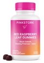 Pink Stork Red Raspberry Leaf Gummies - Third Trimester Labor Prep + Postpartum Mood Essentials met Avond Primrose Oil + Black Cohosh - 60 Vegan Gummy Supplementen, Non-GMO