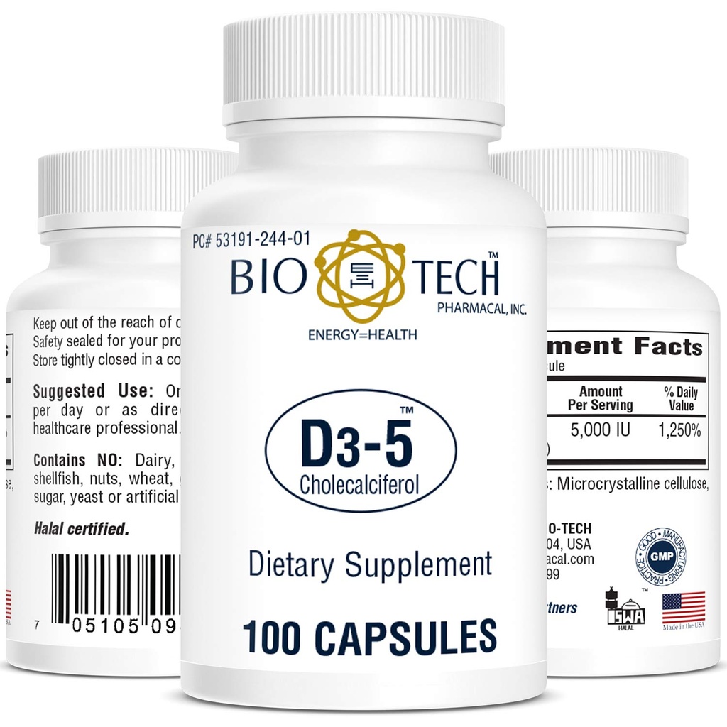 Bio Tech Vitamine D Capsule 53191024401 1 Fles, 100 per fles