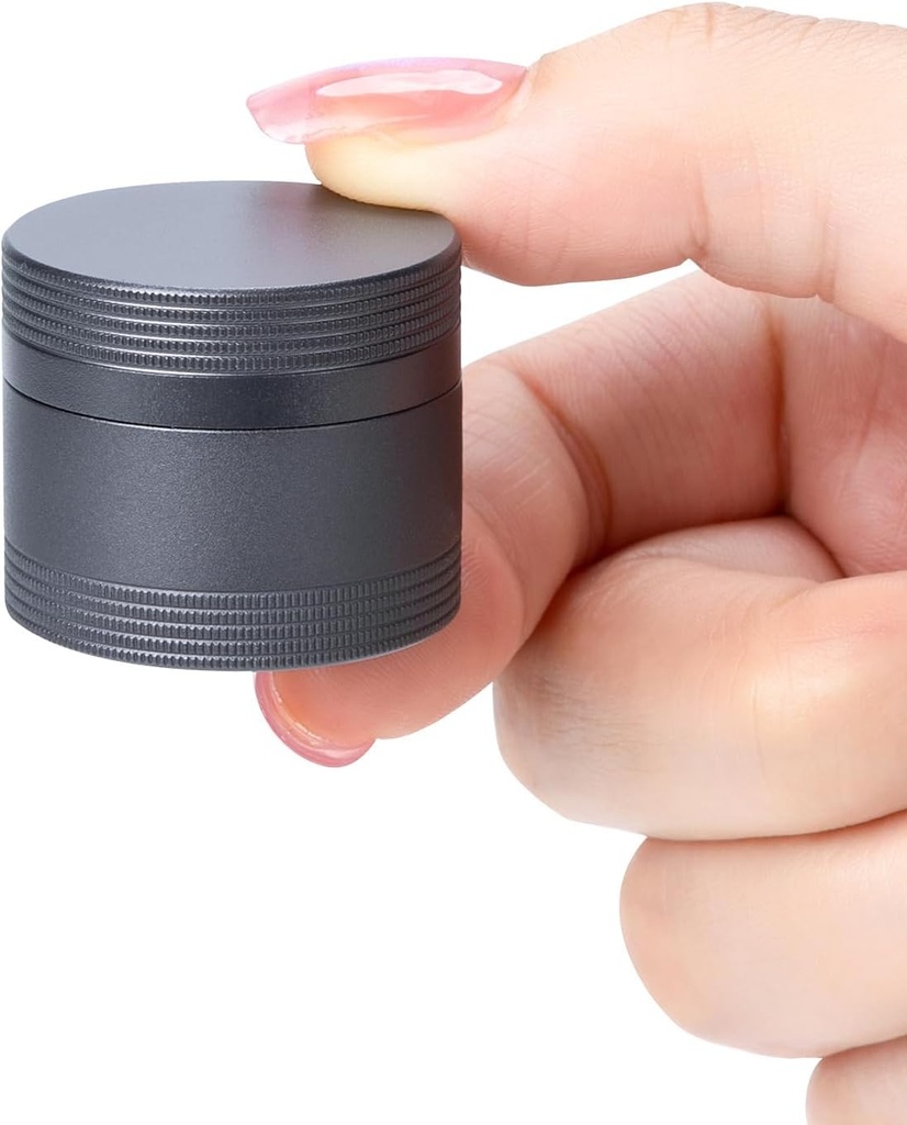 Kleine pil geval metalen pil Box - Waterdichte pil Container Single Ronde Aluminium Legering Opslag Geneeskunde houder Organisator Multitool EDC Elke dag voor vitamine, visolie grijs