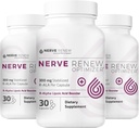 NERVE RENEW Optimizer, 3 Pack (90 Capsules) - 300 mg gestabiliseerd R-alfa Lipoïnezuur per capsule voor natuurlijke zenuwproblemen Ondersteuning - snelle absorptie - veilig en volledig natuurlijk