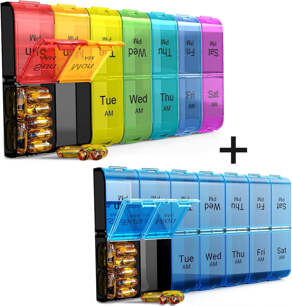 Extra grote pil Organizer 2 keer per dag, Weekly XL AM PM pil geval, 7 dagen pil Box Twee keer per dag