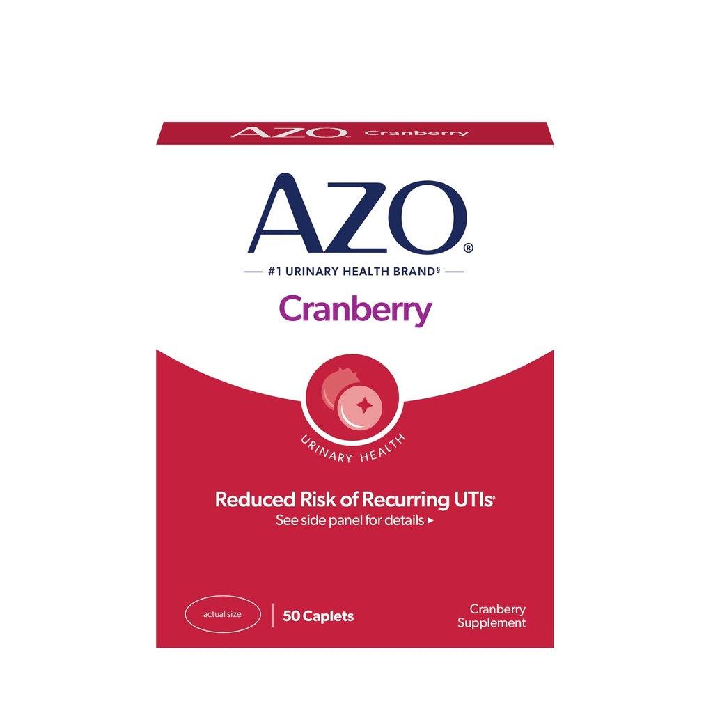 AZO Cranberry Pillen voor Urinaire Tract Gezondheid voor vrouwen en mannen, Adult Cranberry Supplement, Suikervrij, Non-GMO, 50 Softgel Capsules