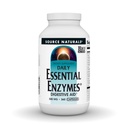 Source Naturals Essential Enzymes 500mg, Bio-Aligned Multiple Enzyme Supplement Herbal Defense for Digestion, Gas, Constipation & Bloating Relief - Digestive Aid* - 360 Capsules, 360 Servings