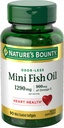 Nature's Bounty Mini Fish Oil Softgels, Burpless Fish Oil Omega 3 Supplements, Supports Heart Health, 90 Softgels (Pack of 1)