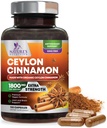Biologische Ceylon Cinnamon Supplement 1800mg - Certified Organic Ceylon Cinnamon Powder Pillen - Energie & Heart Support for Women & Men, Bottled in USA, Antioxidant, Gluten Free, Non-GMO - 120 Capsules