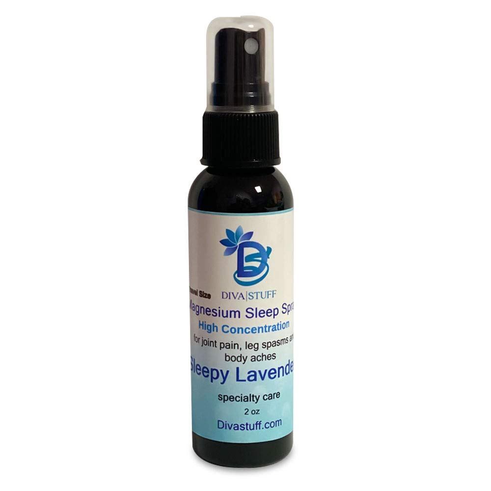 Magnesium Slaapspray voor haar, gewrichtspijn, beenspams en lichaamspijn (2 Ounce, Sleepy Lavendel)