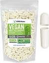 XPRS Nutra Maat 0 Lege capsules - 500 Graaf Lege Vegan Capsules - Vegetarische pillen - DIY plantaardige capsule vullen - Veggie pilscaps voor Do-It-Yourself Supplements (White)