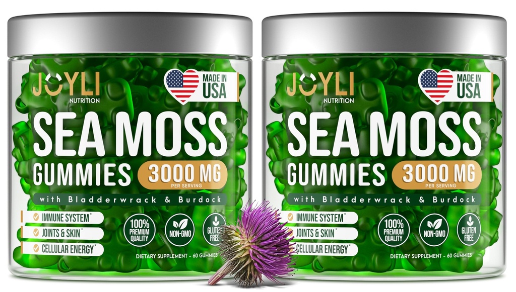 JOYLI Nutrition 2 Pack - Sea Moss Gummies for Adults & Kids 