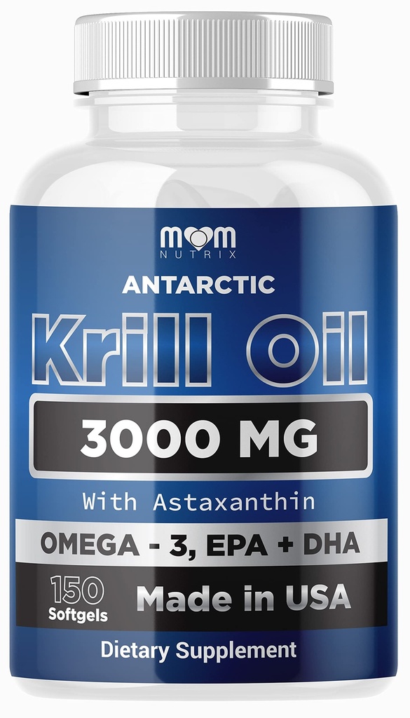 Dr. JOEL'S MOM NUTRIX Antarctische Krill Oil Supplement - 150 Softgels - High Absorptie EPA, DHA, Astaxanthine & Fosfolipide - No Fishy Afdronk Like Fish Oil - Made in USA