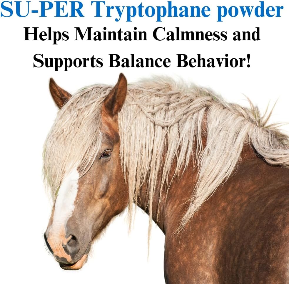 SU-PER Tryptophane Horse Calming Supplement - Behoud kalmte en ondersteunt evenwichtig gedrag - 2,5 Pond, (2 Pack)