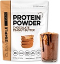 Clean Simple Eats Wei Proteïne Poeder, Chocolade Pindakaas Smaak Natuurlijk zoet, 100% Gras Fed Proteïne Poeder met Digestieve Enzymen & Geen Kunstmatige Ingrediënten, Glutenvrij, 30 porties