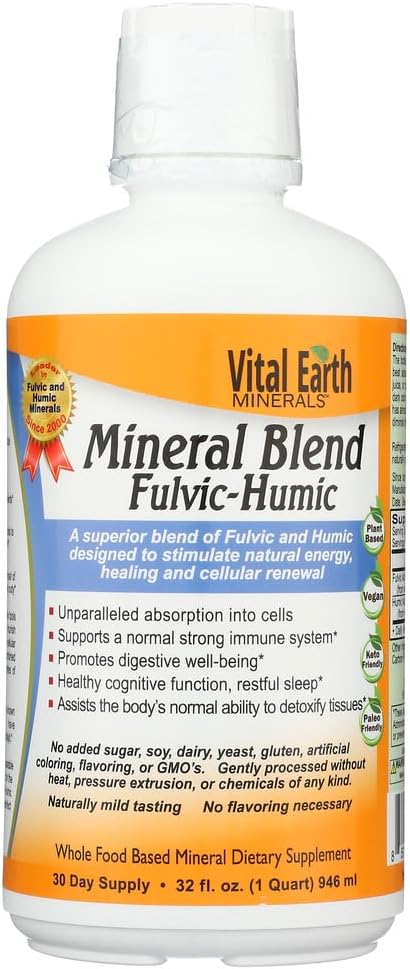 Vital Earth Minerals Fulvic-Humic Mineral Blend - 32 fl oz