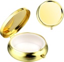 Sibba Portable Medicine Pill Case, Travel Multi-Functioneel Vocht Proof Pill Box voor Purse & Pocket, Cute Metal Medicine Pillen Organisator Box voor Vitaminen, Visolie en Supplementen (Goud)