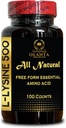 L-LYSINE supplement Aminozuren - Bevordert de integriteit van huid en lippen, essentiële Aminozuur, Pure Active L-Lysine voor Immune Health, Lysine Supplement - 1 Fles 100 Tellingen