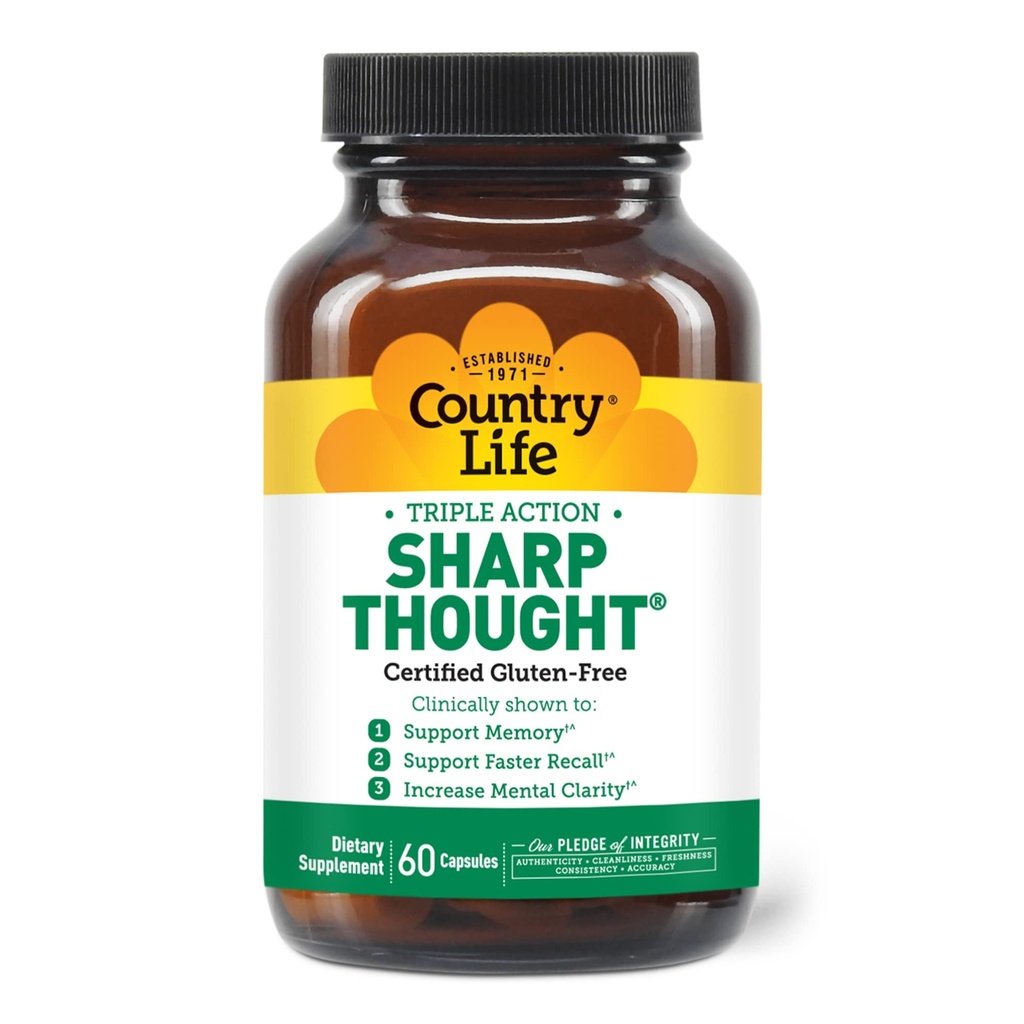 Country Life Sharp Thought - Geheugen & Cognitive Support Supplement Scherp-PS Gold Fosfatidylserine + DHA 