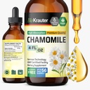 BIO KRAUTER Kamille Tinctuur - Kamille Extract - Supplement voor ontspanning en kalmte Ondersteuning - Alcohol en suikervrij - Veganistische druppels 4 Fl.Oz.