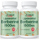 Liposomal Berberine HCL - Berberine 1500mg Hoge biologische beschikbaarheid, Berberines Supplement voor vrouwen en mannen (2 Pack)