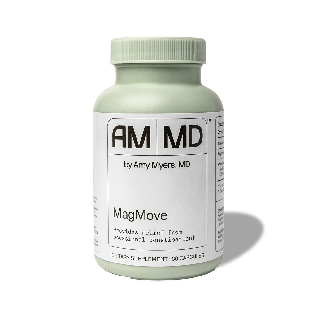 Amy Myers MD MagMove - Ondersteunt gezonde darmbewegingen - Magnesium Supplement voor Gut Motility - met ACV, Artichoke & Ginger - 60 capsules (30 porties)