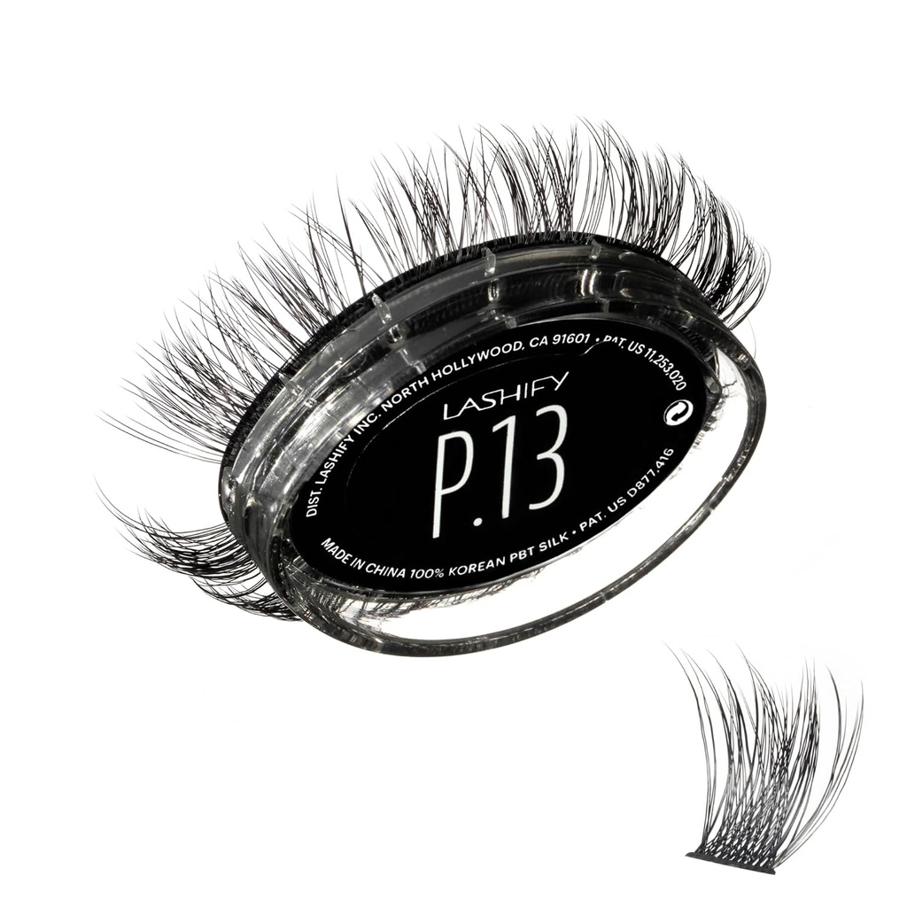 Lashify Plushy 13mm Gossamer wimpers in zwart, gemakkelijk DIY Valse wimpers voor een lichtgevende maar nog steeds natuurlijke look