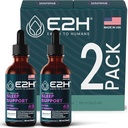 E2H natuurlijke slaaphulp - vloeibare Melatonine met kamille, Theanine - beter slapen, dieper, langer - veganistisch, glutenvrij - biedt stressverlichting (2 flessen)