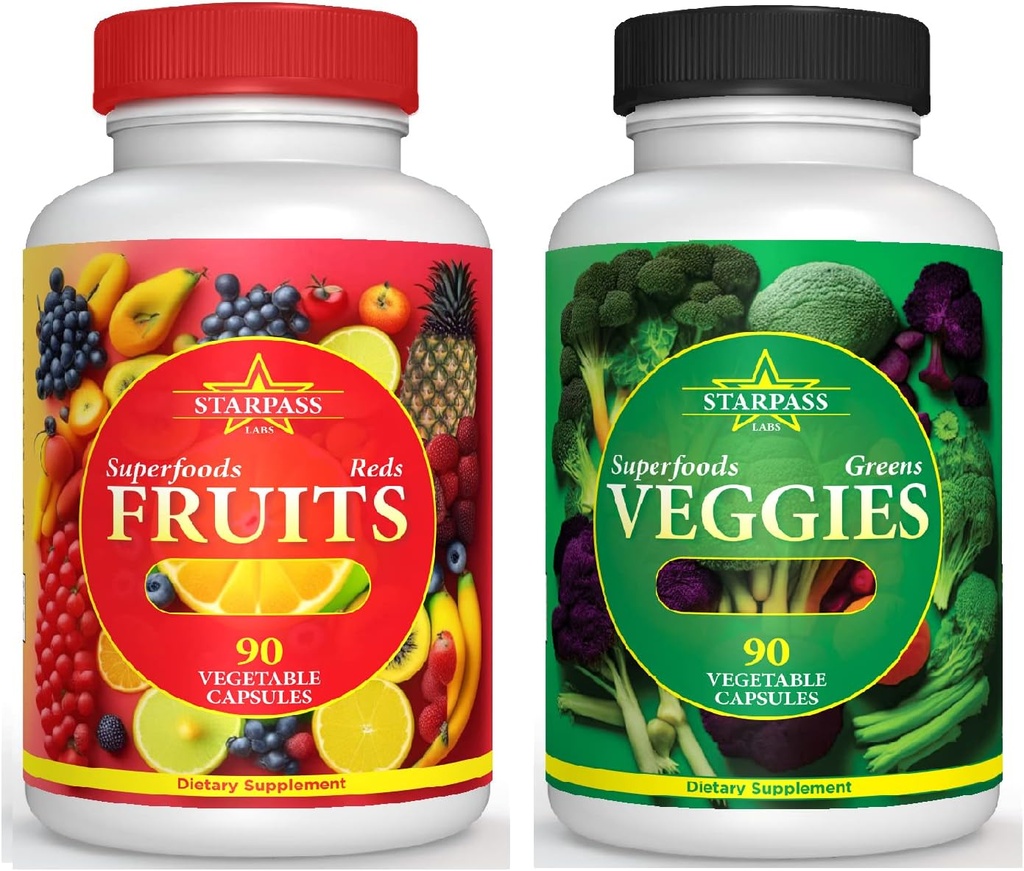 Vegetarische Balance van Superfoods Roods Fruit en Groenen 