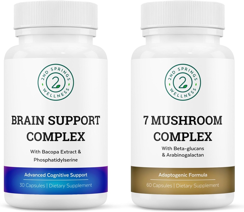 Mindful Focus Bundle - 7 Paddenstoelen Complex & Brain Ondersteuning voor Cognitive Clarity en Nootrope Enhancement