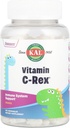 KAL C-Rex Kauwbare vitamine C voor kinderen, Immuun Support Supplement met Bioflavonoïden van Rose HIPS, Rutin & Acerola, Tasty Orange, Fructose Free, Kauwbare tabletten
