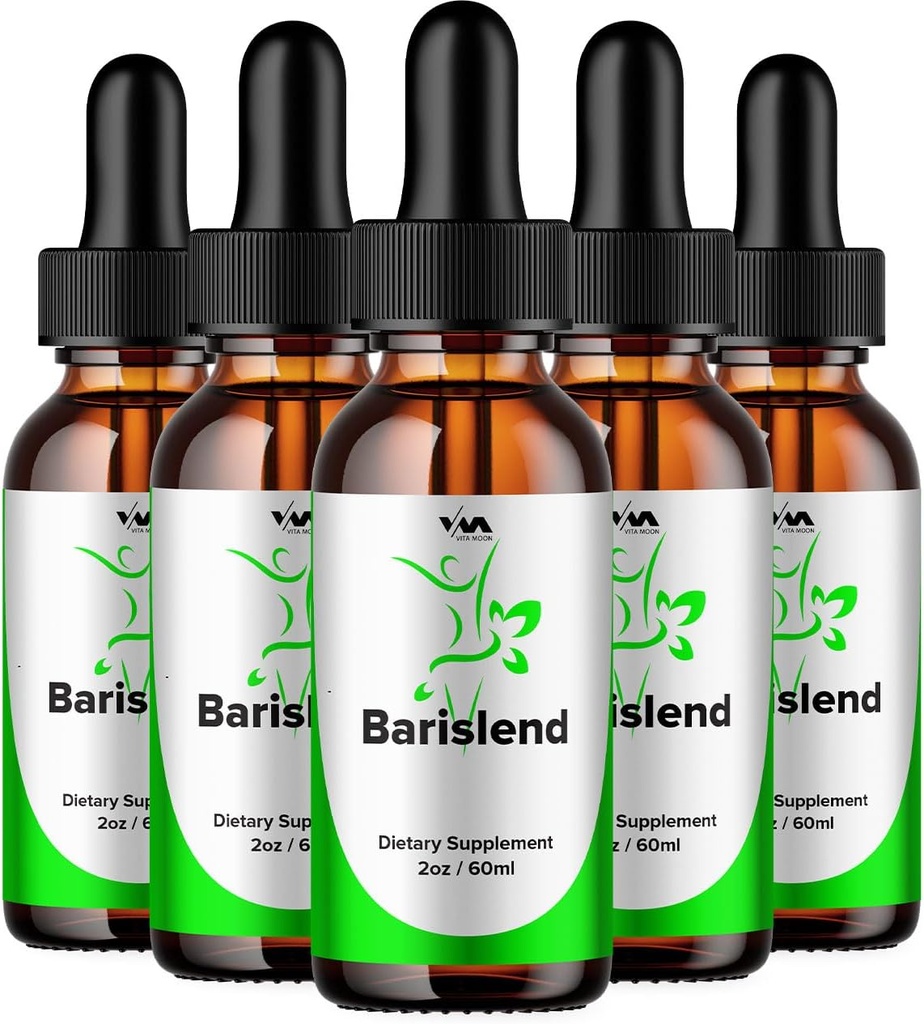 (5 Pack) Barislend Drop Gezonde Vitamine Ondersteuning Supplement - Barislend Advanced Formula, Barislend 24-uurs vloeistof, Barislend Energie en extra sterkte beoordelingen, 5 maanden levering