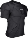 TUOY Mannen Gewatteerde Compressie Shirt Beschermende Shirt Rib Borst Protector voor Voetbal Paintball Honkbal